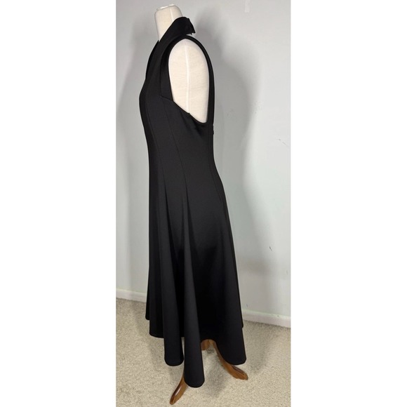 Calvin Klein Sleeveless Scuba Crepe A-Line Logo Zip Dress Size 10 Cocktail Party - Picture 7 of 13